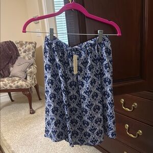 Painted Threads Blue Midi Skirt with Elegant Design